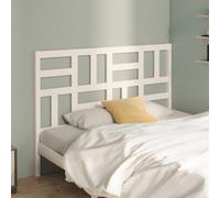 vidaXL Bed Headboard White 156X4X104 Cm Solid Wood Pine, White