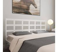 vidaXL Bed Headboard White 205.5x4x100 cm Solid Wood Pine (817911), White