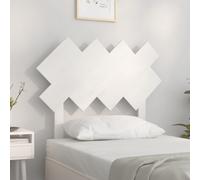Vidaxl Bed Headboard White 92X3X81 Cm Solid Wood Pine, White