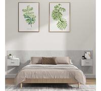 vidaXL Bed Headboard with Cabinets Concrete Grey Engineered Wood Bed Header