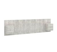 vidaXL Bed Headboard with Cabinets Concrete Grey Engineered Wood Bed Header