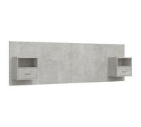 vidaXL Bed Headboard with Cabinets Concrete Grey Engineered Wood Bed Header