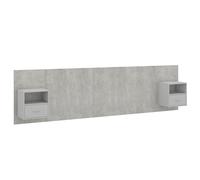 vidaXL Bed Headboard with Cabinets Concrete Grey Engineered Wood Bed Header