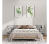 vidaXL Bed Headboard with Cabinets Grey Sonoma Engineered Wood