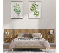 Vidaxl Bed Headboard With Cabinets Smoked Oak Engineered Wood Bed Headboards With Cabinets