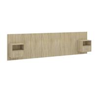 vidaXL Bed Headboard with Cabinets Sonoma Oak Engineered Wood Wall Nightstand
