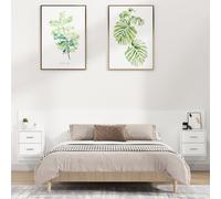 vidaXL Bed Headboard with Cabinets White Engineered Wood