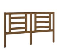 vidaXL Bed Headboard with Slatted Wood Design, Honey Brown, 156x4x100 cm, Solid Pine Wood, Stylish Bedroom Decor, Comfortable Back Support