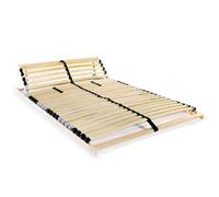 vidaXL Slatted Bed Base with 28 Slats 7 Zones 140x200cm Frame Home Bedroom