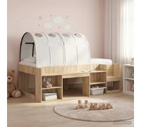 vidaXL Bed Tunnel 2 pcs White 211 x 67.5 x 2 cm Polyester