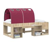 vidaXL Bed Tunnel 2 pcs Red 211 x 67.5 x 2 cm Polyester