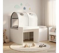 vidaXL Bed with Tunnel 4 pcs Artisian Oak and White Engineered Wood