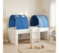 vidaXL Bed with Tunnel 4 pcs White and Blue Engineered Wood