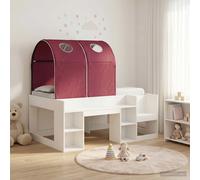 vidaXL Bed with Tunnel 4 pcs White and Red Engineered Wood