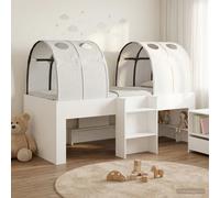 vidaXL Bed with Tunnel 4 pcs White Engineered Wood