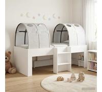 vidaXL Bed with Tunnel 4 pcs White Engineered Wood