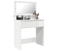 vidaXL Bedroom Dressing Tables High Gloss White 80 x 39.6 x 135 cm