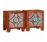 Bedside Cabinet Solid Wood Acacia Bedside Table Bed Side Table vidaXL