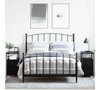 vidaXL Bedside Cabinet 2 pcs Black oak 30 x 60 x 60 cm Engineered wood