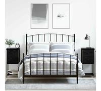 vidaXL Bedside Cabinet 2 pcs Black oak 32 x 42 x 70 cm Engineered wood