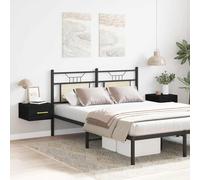 vidaXL Bedside Cabinet 2 pcs Black oak 35 x 35 x 20 cm Engineered Wood