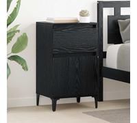 vidaXL Bedside Cabinet 2 pcs Black oak 40 x 35 x 70 cm Engineered wood