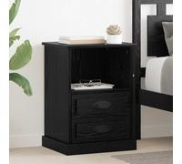 vidaXL Bedside Cabinet 2 pcs Black oak 43 x 36 x 60 cm Engineered wood