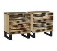 Bedside Cabinet with Drawer Solid Acacia wood Nightstand Table Bedroom vidaXL