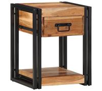 vidaXL Bedside Cabinet 2 pcs Brown 40 x 35 x 50 cm Solid Acacia Wood