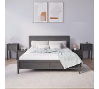 Vidaxl Bedside Cabinet 2 Pcs Grey 79.5X38X65.5 Cm Solid Wood Pine, Grey