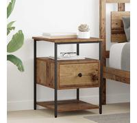 vidaXL Bedside Cabinet 2 pcs Old wood 40 x 42 x 56 cm Engineered wood