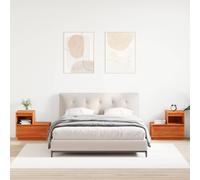 vidaXL Bedside Cabinet 2 pcs Wax Brown 60 x 34 x 51 cm Engineered Wood