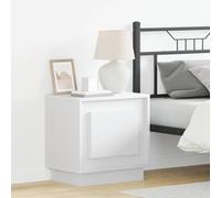 vidaXL Bedside Cabinet 2 pcs White 44 x 34.5 x 45 cm Engineered wood