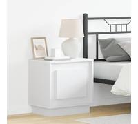 vidaXL Bedside Cabinet 2 pcs White 44 x 34.5 x 45 cm Engineered Wood, White