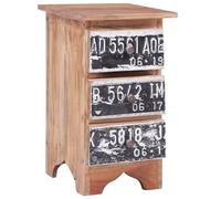 vidaXL Bedside Cabinet Nightstand Bed Table Side Table Solid Mahogany Wood