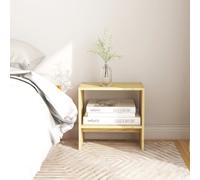 vidaXL Solid Pinewood Bedside Cabinet Wooden Bedroom Nightstand Bed Cabinet