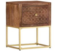 vidaXL Solid Mango Wood Bedside Cabinet Bedroom Living Room Side Cabinets