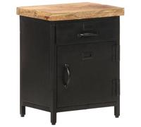 vidaXL Rough Mango Wood Bedside Cabinet Nightstand Home Organiser Lowboard