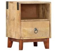vidaXL Bedside Cabinet 40x30x52 cm Solid Rough Mango Wood