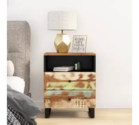 vidaXL Bedside Cabinet 50x33x62cm Solid Wood Reclaimed&Engineered Wood