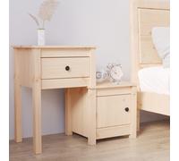 vidaXL Bedside Cabinet 79.5x38x65.5 cm Solid Wood Pine