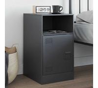 vidaXL Bedside Cabinet Anthracite 34.5x39x62 cm Steel