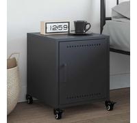 Bedside Cabinet Nightstand Bedroom Bed Cabinet Bed Side Table Steel vidaXL