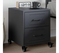 vidaXL Bedside Cabinet Nightstand Bed Side Table Bed Cabinet Anthracite Steel