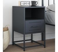 Bedside Cabinet Nightstand Bedroom Bed Cabinet Bed Side Table Steel vidaXL