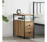 vidaXL Bedside Cabinet Artisan oak 30 x 60 x 60 cm Engineered wood