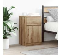 vidaXL Bedside Cabinet Artisan Oak 39x35x65 cm Engineered Wood