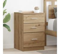 vidaXL Bedside Cabinet Artisan oak 40 x 40 x 63 cm Engineered wood