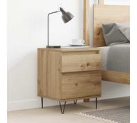 vidaXL Bedside Cabinet Artisan Oak 40x35x50 cm Engineered Wood
