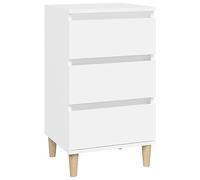 vidaXL Bedside Cabinet Bedroom Furniture Bedside Table Telephone Stand End Table Nightstand Bed Cabinet White 40x35x70 cm Engineered Wood